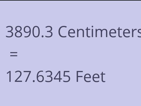 3890.3 CM TO FEET