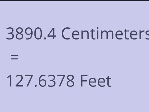 3890.4 CM TO FEET