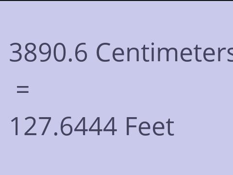 3890.6 CM TO FEET
