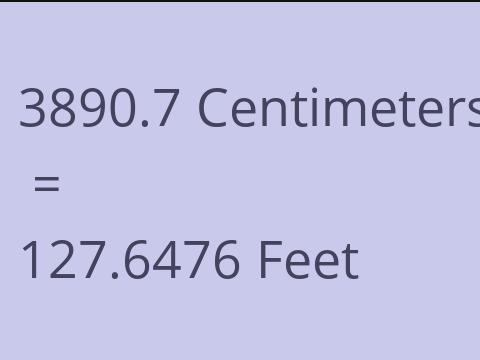 3890.7 CM TO FEET