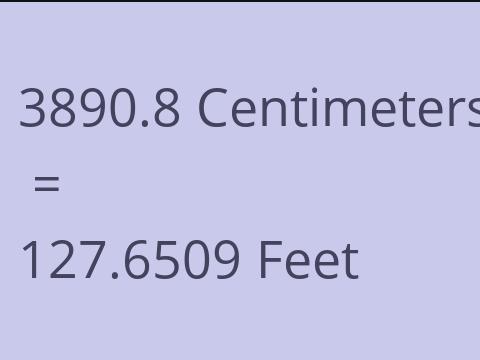 3890.8 CM TO FEET