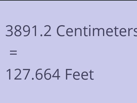3891.2 CM TO FEET