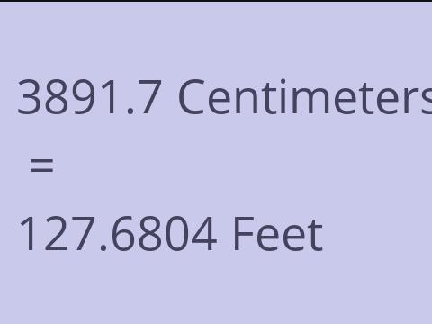 3891.7 CM TO FEET