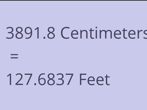 3891.8 CM TO FEET