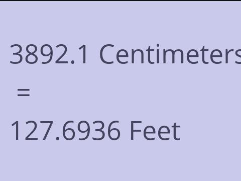 3892.1 CM TO FEET