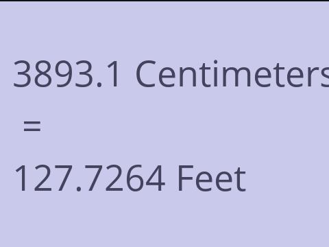 3893.1 CM TO FEET