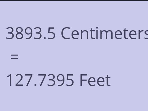 3893.5 CM TO FEET