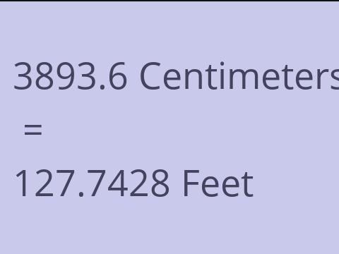 3893.6 CM TO FEET