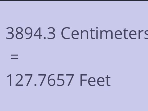 3894.3 CM TO FEET