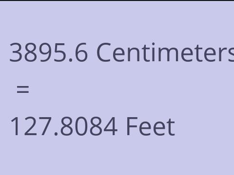 3895.6 CM TO FEET