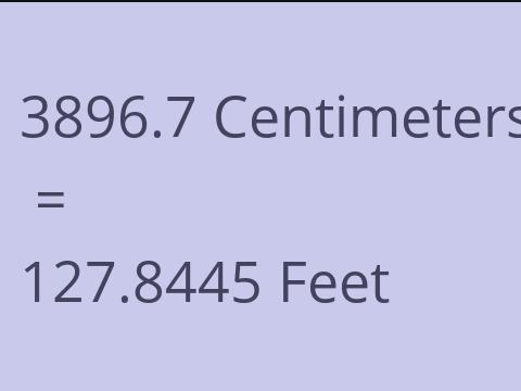 3896.7 CM TO FEET