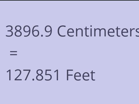 3896.9 CM TO FEET