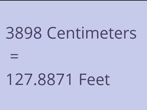 3898 CM TO FEET