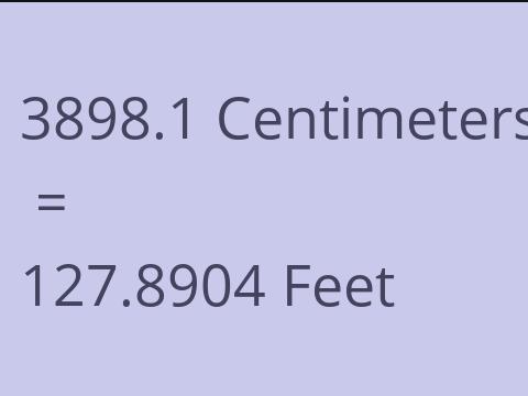 3898.1 CM TO FEET