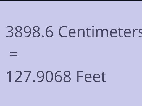 3898.6 CM TO FEET