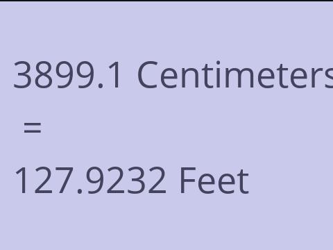 3899.1 CM TO FEET