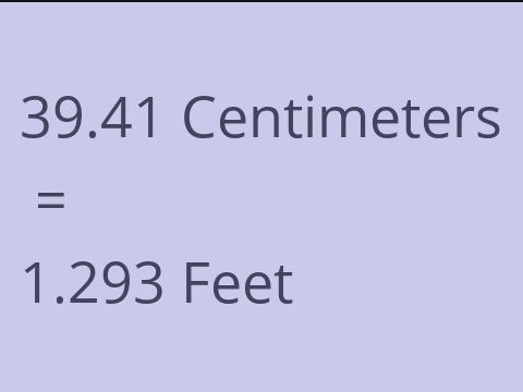 39.41 CM TO FEET