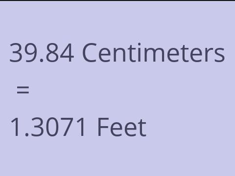 39.84 CM TO FEET