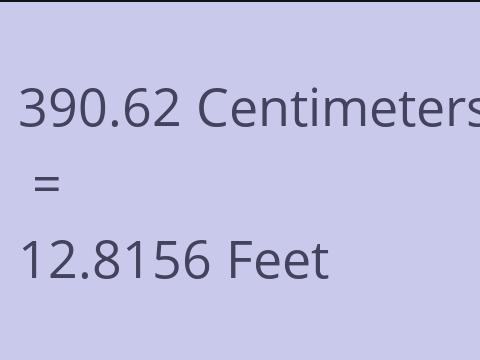 390.62 CM TO FEET