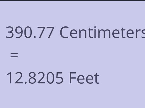 390.77 CM TO FEET