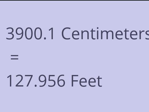 3900.1 CM TO FEET