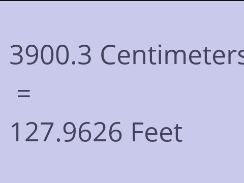 3900.3 CM TO FEET