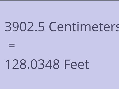 3902.5 CM TO FEET