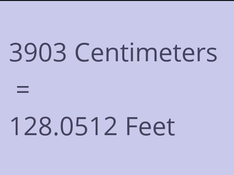3903 CM TO FEET