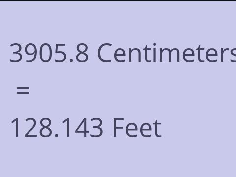 3905.8 CM TO FEET