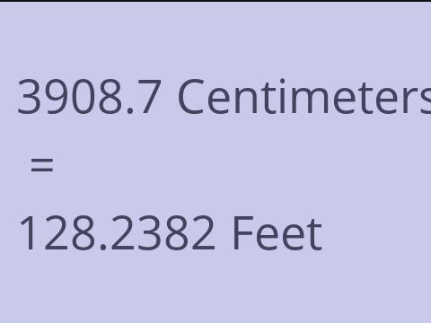 3908.7 CM TO FEET