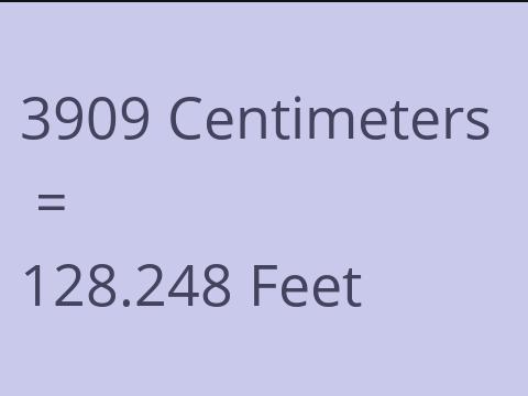 3909 CM TO FEET