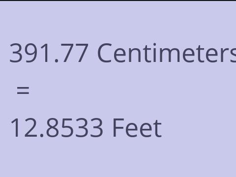 391.77 CM TO FEET