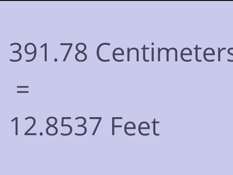 391.78 CM TO FEET