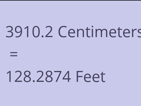 3910.2 CM TO FEET