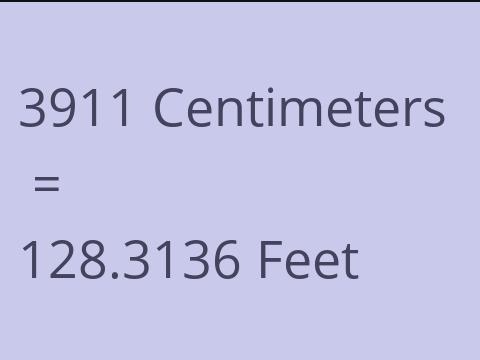 3911 CM TO FEET