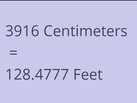 3916 CM TO FEET