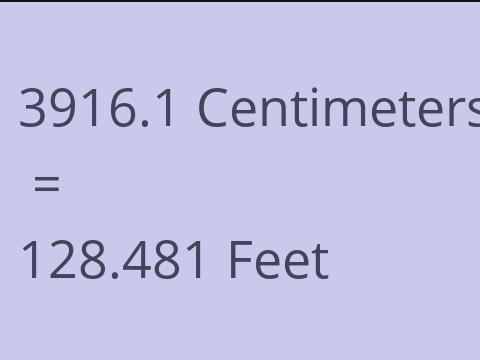 3916.1 CM TO FEET