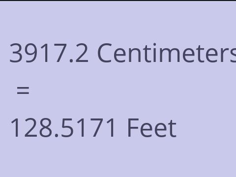 3917.2 CM TO FEET