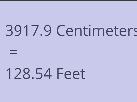 3917.9 CM TO FEET