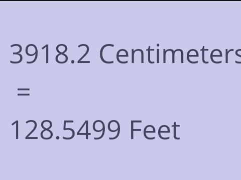 3918.2 CM TO FEET
