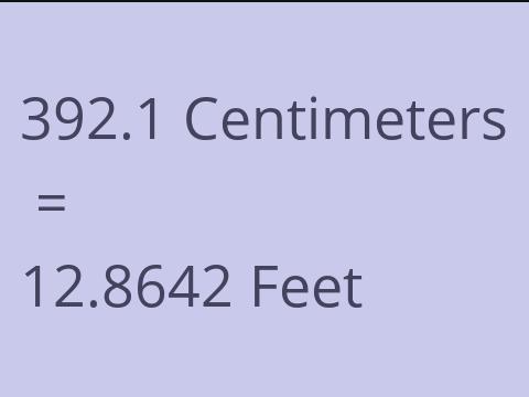 392.1 CM TO FEET