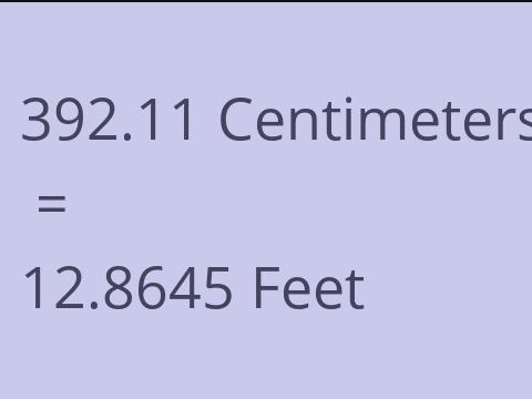 392.11 CM TO FEET