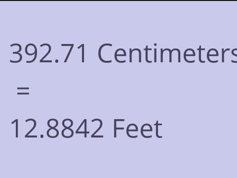 392.71 CM TO FEET