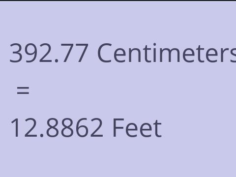 392.77 CM TO FEET