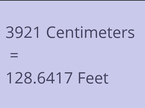 3921 CM TO FEET