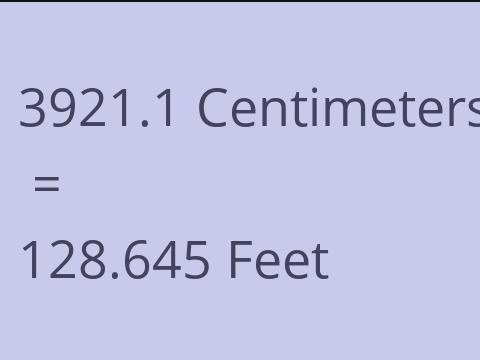 3921.1 CM TO FEET