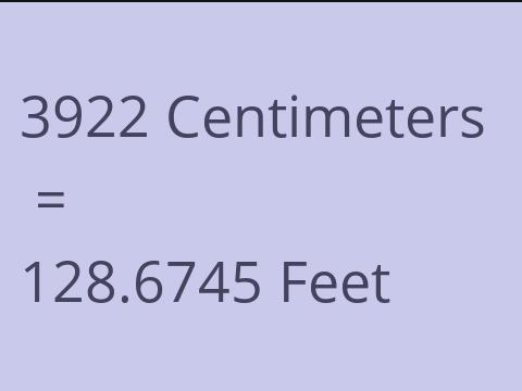 3922 CM TO FEET