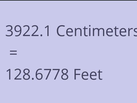 3922.1 CM TO FEET
