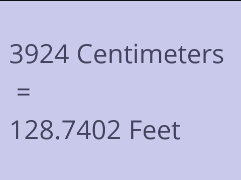 3924 CM TO FEET