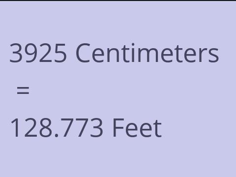3925 CM TO FEET